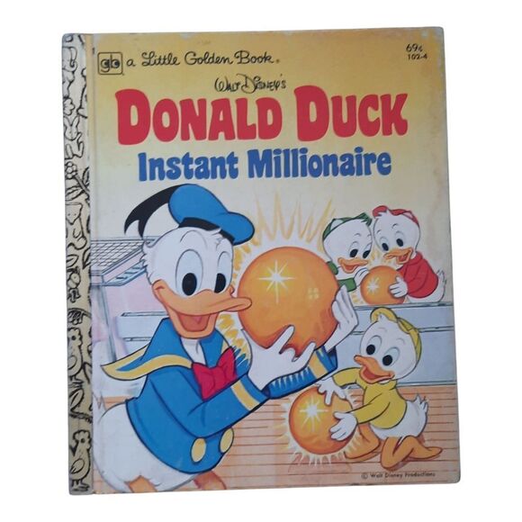 Disney Little Golden Book: Donald Duck Instant Millionaire - Picture 1 of 2